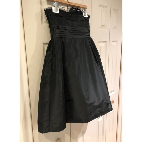 Black Vivienne Tam Silk Taffeta Statement Flower Strapless Cocktail Dress 6 - Picture 10 of 12